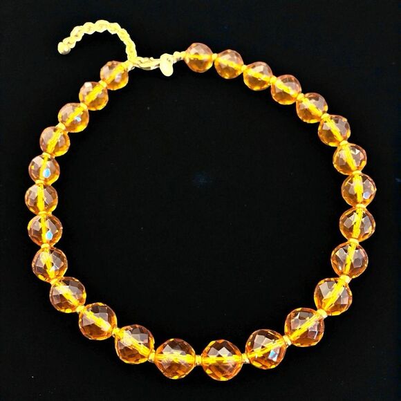 Vintage Joan Rivers Necklace Czech Glass Faceted Beads 11A - Picture 3 of 5